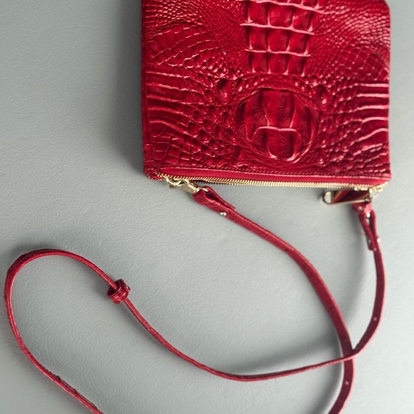 Brahmin Red Embossed Clutch
